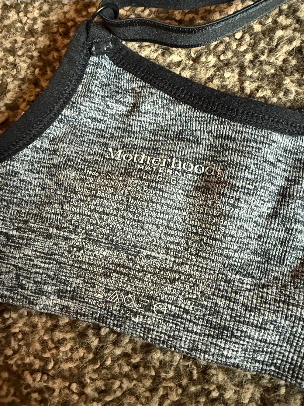 Motherhood Maternity Wireless Nursing Bralette in Plum and Heather Gray - Picture 7 of 8